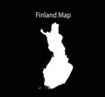 ilustração vetorial de mapa finlandês em fundo preto vetor