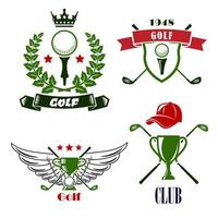 emblemas heráldicos de clube de golfe ou torneio vetor