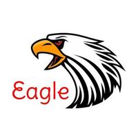 emblema de vetor de águia. ícone de falcão chorando