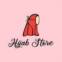 design de logotipo muslimah hijab ou lenço de cabeça vetor