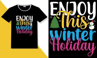 design de camiseta de inverno vetor