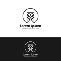 vetor premium de design de logotipo de coruja fofa