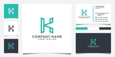 modelo de vetor de design de logotipo de carta kh ou hk