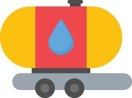 ícone plano do tanque de óleo vetor