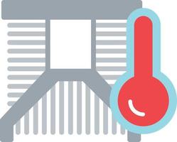 ícone plano do dissipador de calor vetor