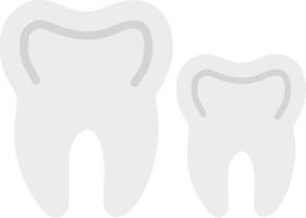 ícone plano de dente vetor