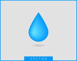 soltar elemento de design isolado de vetor de ícone de água