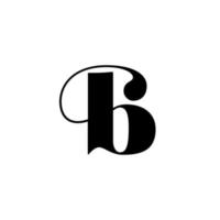 design de logotipo de letra b para empresa de moda e beleza e spa. ícone de vetor de letra b. logotipo b