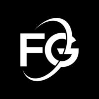 design de logotipo de carta fg. letras iniciais fg ícone do logotipo. carta abstrata fg modelo de design de logotipo mínimo. vetor de design de carta fg com cores pretas. logotipo fg.