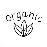 ícone de folhas orgânicas de vetor