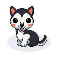 desenho de cachorrinho husky fofo.eps vetor