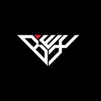 design criativo do logotipo da letra bwx com gráfico vetorial, logotipo simples e moderno bwx em forma de triângulo. vetor