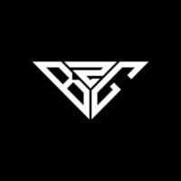 design criativo do logotipo da letra bzg com gráfico vetorial, logotipo simples e moderno bzg em forma de triângulo. vetor