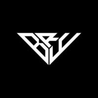 design criativo do logotipo da carta bry com gráfico vetorial, logotipo simples e moderno bry em forma de triângulo. vetor