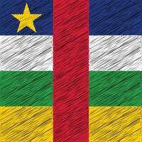 dia da independência da república centro-africana 13 de agosto, design de bandeira quadrada vetor