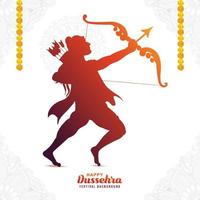 feliz ilustração do festival de dussehra design de cartão de férias vetor