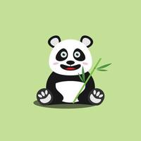 ilustração de design plano de panda bonito, desenho animado kawaii. desenho de personagens de desenhos animados. vetor