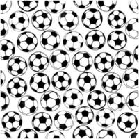 padrão sem costura de bolas de futebol preto e branco vetor
