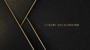 conceito de fundo de luxo preto elegante com linhas de ouro escuro e textura de brilho vetor