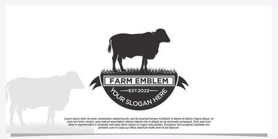logotipo do criador de vacas vetor premium de carne de bovino parte 1