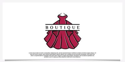 logotipo de boutique de moda e emblema de etiqueta de logotipo de loja vetor premium