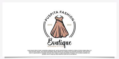 design de logotipo de moda com vestido de moda logotipo de arte vetor modelo de logotipo de vetor premium parte 2