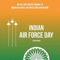 design do dia da força aérea indiana vetor