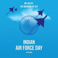design do dia da força aérea indiana vetor
