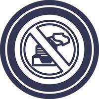 ícone circular de escritório sem papel vetor