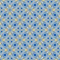 padrão sem emenda com ornamento floral asiático. textura ornamental abstrata. fundo de azulejo de floreio diagonal artístico em estilo árabe oriental vetor
