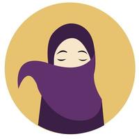 vetor de hijab muslimah