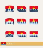 bandeiras vetoriais de kiribati, coleção de bandeiras de kiribati. vetor