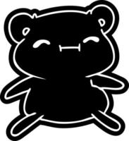 ícone dos desenhos animados kawaii fofo ursinho de pelúcia vetor