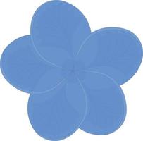 ilustração vetorial de flor de plumeria frangipani de cor azul vetor