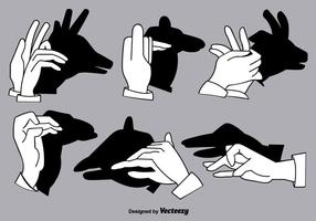 Conjunto de Shadow Hand Puppets - Vector Elements