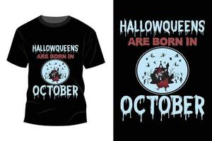 desenho de t-shirt halloween vetor