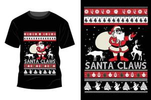 design de camiseta de natal vetor