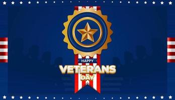design de plano de fundo do dia dos veteranos vetor