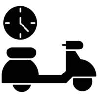 ícone de scooter, tema de serviço de alimentação vetor