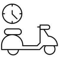 ícone de scooter, tema de serviço de alimentação vetor