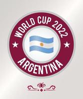 bandeira de distintivo de futebol para fãs da argentina vetor