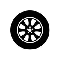 modelo de design de vetor de ícone de pneu em fundo branco