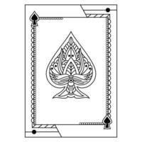 arte de linha de cartão de pôquer vetor