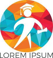 design de logotipo de estudante. logotipo de educação. vetor