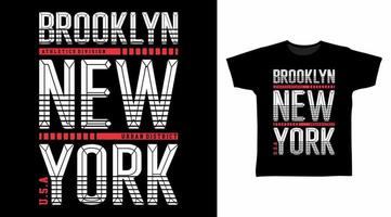 camisetas e roupas modernas do brooklyn nova york vetor