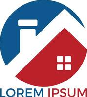 design de logotipo imobiliário criativo. design de logotipo de propriedade e construção. serviço imobiliário, construção, casa de crescimento, seta para cima conceito de casa. vetor