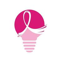 fundo de campanha do mês de conscientização do câncer de mama em outubro. projeto de ilustração vetorial de câncer de mama de fita rosa. vetor