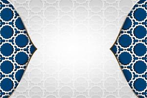 fundo decorativo islâmico de luxo com ilustração vetorial de padrão arabesco vetor