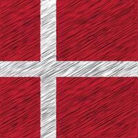 Dinamarca dia nacional 5 de junho, design de bandeira quadrada vetor