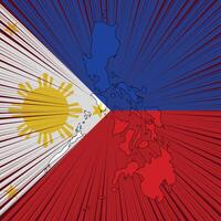 design de mapa do dia da independência das filipinas vetor